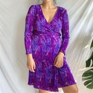 Vintage Dresses - Vintage Micropleated Wrap Dress Vintage Dresses - Vintage Micropleated Wrap Dress